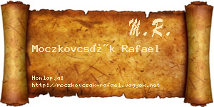 Moczkovcsák Rafael névjegykártya